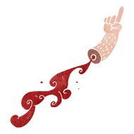retro cartoon halloween severed arm
