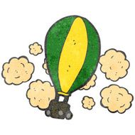 retro cartoon hot air balloon N2