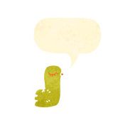 retro cartoon bird with speech bubble N3