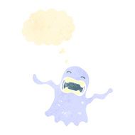 cartoon ghost with thought bubble N38