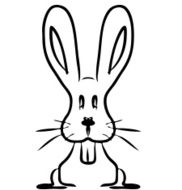 Funny rabbit with big ears