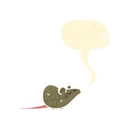 retro cartoon mouse squeaking