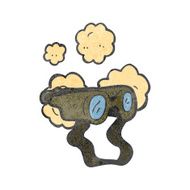 old binoculars cartoon