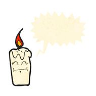 cartoon candle with face N2