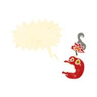 retro cartoon bomb with speech bubble