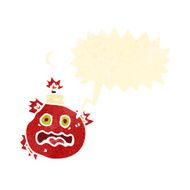retro cartoon bomb with speech bubble N2