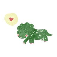 retro cartoon friendly dinosaur