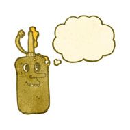 retro cartoon mustard bottle