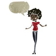 retro cartoon skinny woman N2