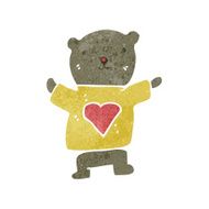 retro cartoon cute little bear