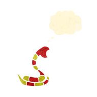 retro cartoon poisonous snake