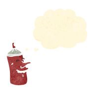 retro cartoon happy spray can