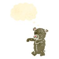 retro cartoon teddy bear zombie