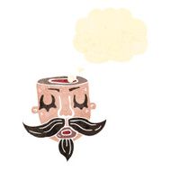 retro cartoon open minded circus head tattoo