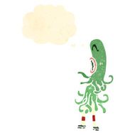 retro cartoon funny alien
