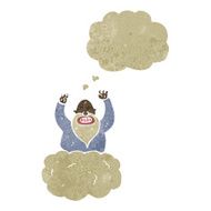 retro cartoon god on cloud N2