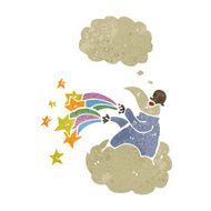 retro cartoon god on cloud N4