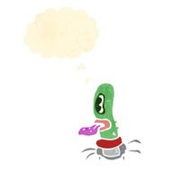 retro cartoon funny alien N2
