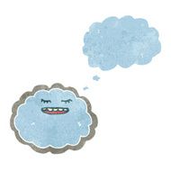 retro cartoon cloud with silver lining N2