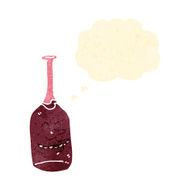retro cartoon red wine bottle N5