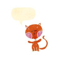 funny cartoon cat with speech bubble N49