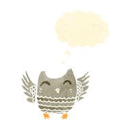 cute little owl retro cartoon N2