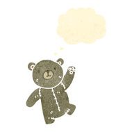 cute teddy bear retro cartoon
