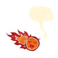 retro cartoon fireball N4