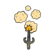 retro cartoon dagger
