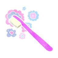 retro cartoon tooth brush
