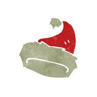 retro cartoon santa hat