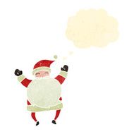 retro cartoon jolly santa claus
