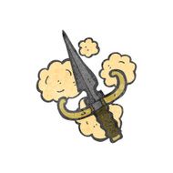 retro cartoon dagger N3