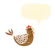 retro cartoon hen N2