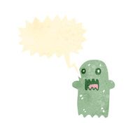 retro cartoon spooky shrieking ghost N3