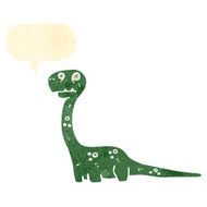 retro cartoon dinosaur N3