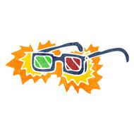 cartoon 3D glasses
