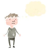 retro cartoon orphan boy