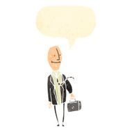 retro cartoon businessman