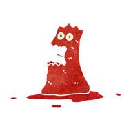 retro cartoon lava monster