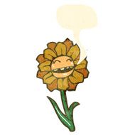 cartoon laughing flower