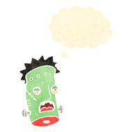 retro cartoon frankenstein monster head N2
