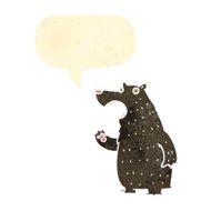 retro cartoon bear N17