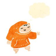 retro cartoon boy in hooded sweatshirt N2