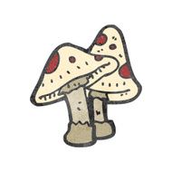 retro cartoon poisonous mushroom N2