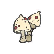 retro cartoon poisonous mushroom N3