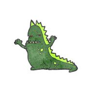retro cartoon dinosaur N5