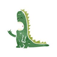 retro cartoon dinosaur N6