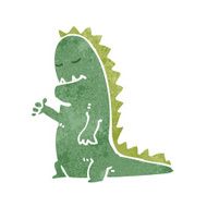 retro cartoon dinosaur N7