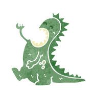 retro cartoon dinosaur N8